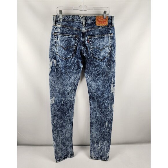 Levis Jeans Mens 32x32 Blue 512 Vintage Stone Wash Tapered Denim - Picture 8 of 12